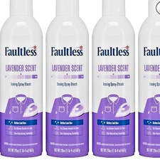 Faultless Heavy Lavender Ironing Spray Starch 20 oz Quick Wrinkle Remover Pack 4