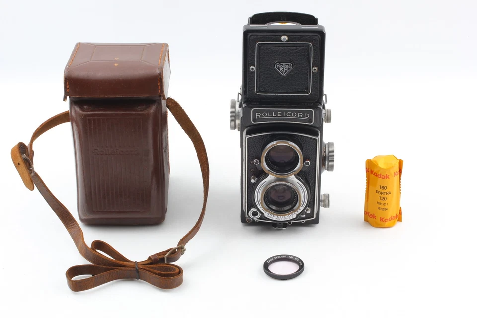 Lectura de fotos de prueba【Exc+4 con estuche】Rolleicord Vb TLR 6x6 Cámara Xenar 75 mm f3,5 Japón Foto 4 de 4