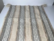 Celerie Kemble Ivory Boho Decorative Throw Pillow Cover Tassels