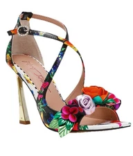 Betsey Johnson Women's Mikah Floral Stiletto Dress Sandals; 9.5