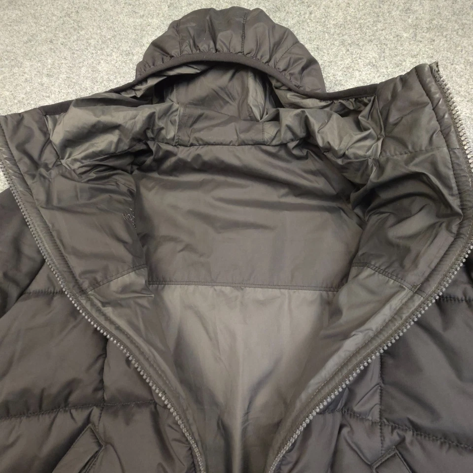 North Face Jacket kids MEDIUM Black Puffer Long Sleeve Hooded reversible Size M - Image 4 of 4