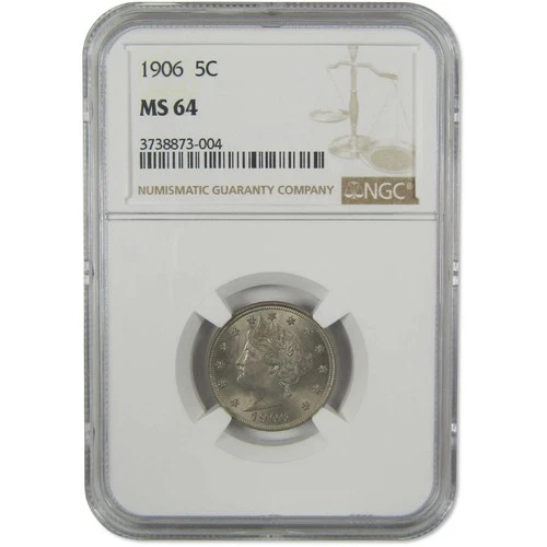 1906 Liberty Head V Nickel MS 64 NGC Uncirculated 5c Coin