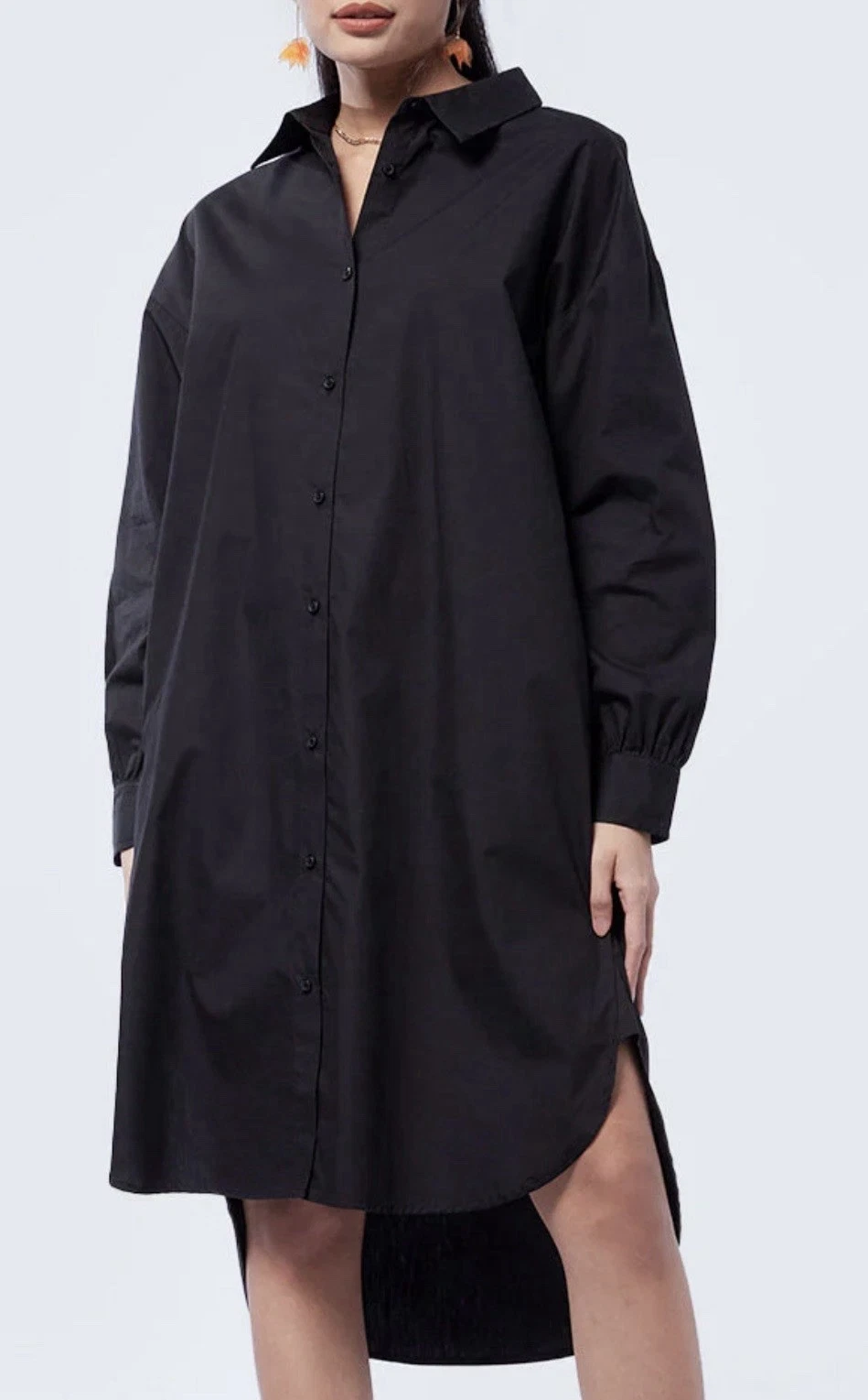 ASOS Design Goth Whisigoth Shirt Dress 12 Boho Lagenlook Casual Fits XL-2X Work