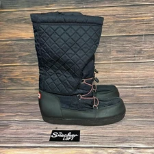 Hunter Original Quilted Black Snow Boots Women's Size 10