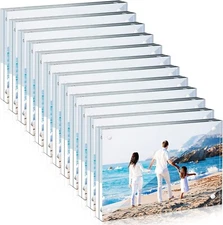 12 Pack Acrylic Picture Photo Frame Magnetic 4x6 Clear Free standing  4x6“