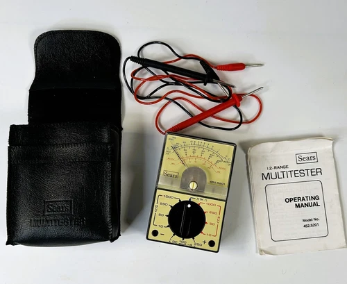 Analog Sears 12- Range MULTITESTER Model No. 452.5201