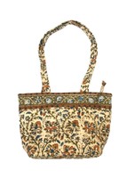 Block Printed Cotton Quilted Kalamkari Handbag 13 X 9 on sale Block Printed Cotton Quilted Kalamkari Handbag 13 X 9 on sale