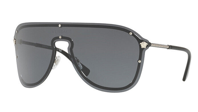 NEW Genuine VERSACE #FRENERGY VISOR Gray Shield Metal NEW Genuine VERSACE #FRENERGY VISOR Gray Shield Metal