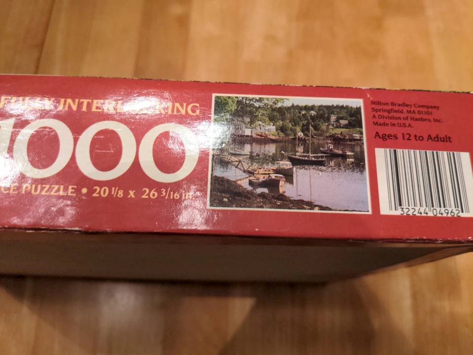 Rompecabezas vintage Big Ben 50 aniversario MB 1000 piezas 4962-24 Bristol, ME sellado Foto 4 de 4