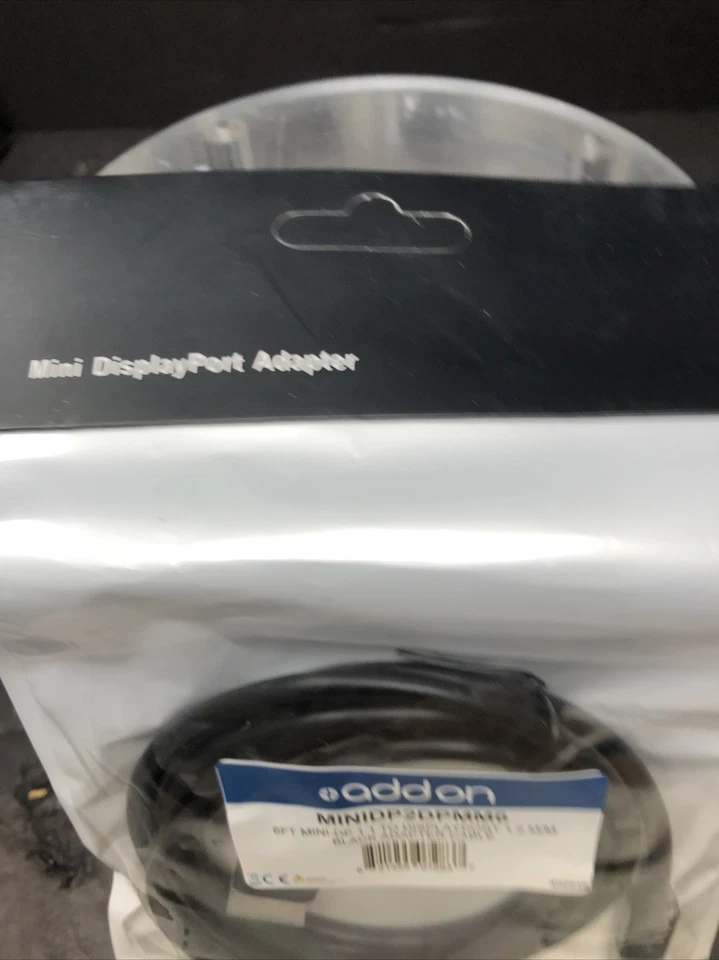 AddOn Blck adapter cable R-MINIDP2DPMM6 6ft Mini-DP 1.1 - displayport 1.2mm - Image 4 of 4