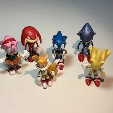 Sonic the Hedgehog Action Figures Lot Of 6 Jazwares Sega 2.5"