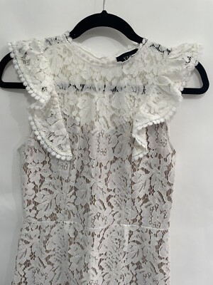 sasha lace dress Blue Lace Dress with Embroidery main image 1