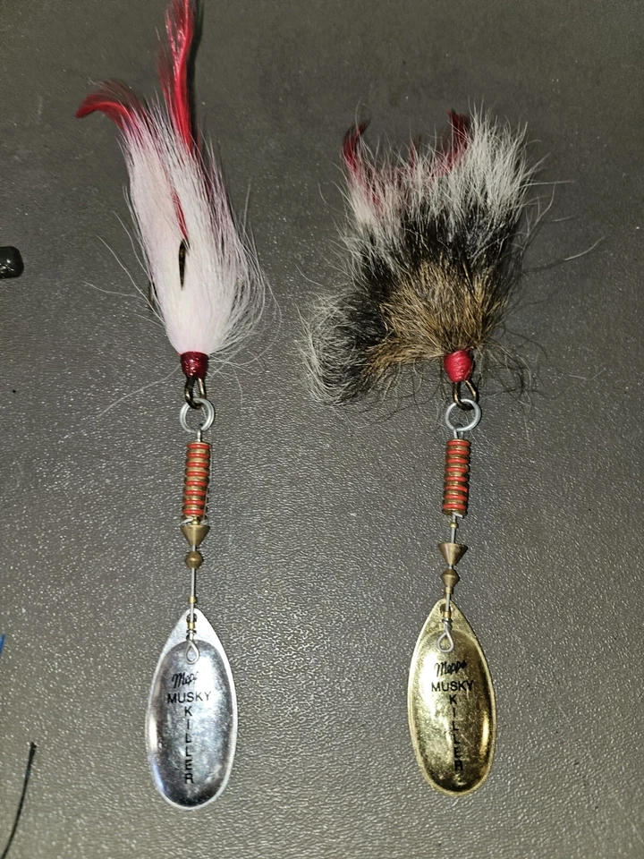 老式老式钓鱼套装带 Mepps Musky Killer Muskie Pike +更多! Trl7#68 — 第 2/4 张图片