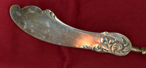 Waldo HE - RIALTO TWIST HANDLE BUTTER KNIFE -Holmes & Edwards 1894 - Sliverplate - Picture 10 of 10