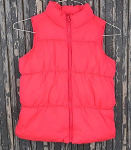 coral puffer vest