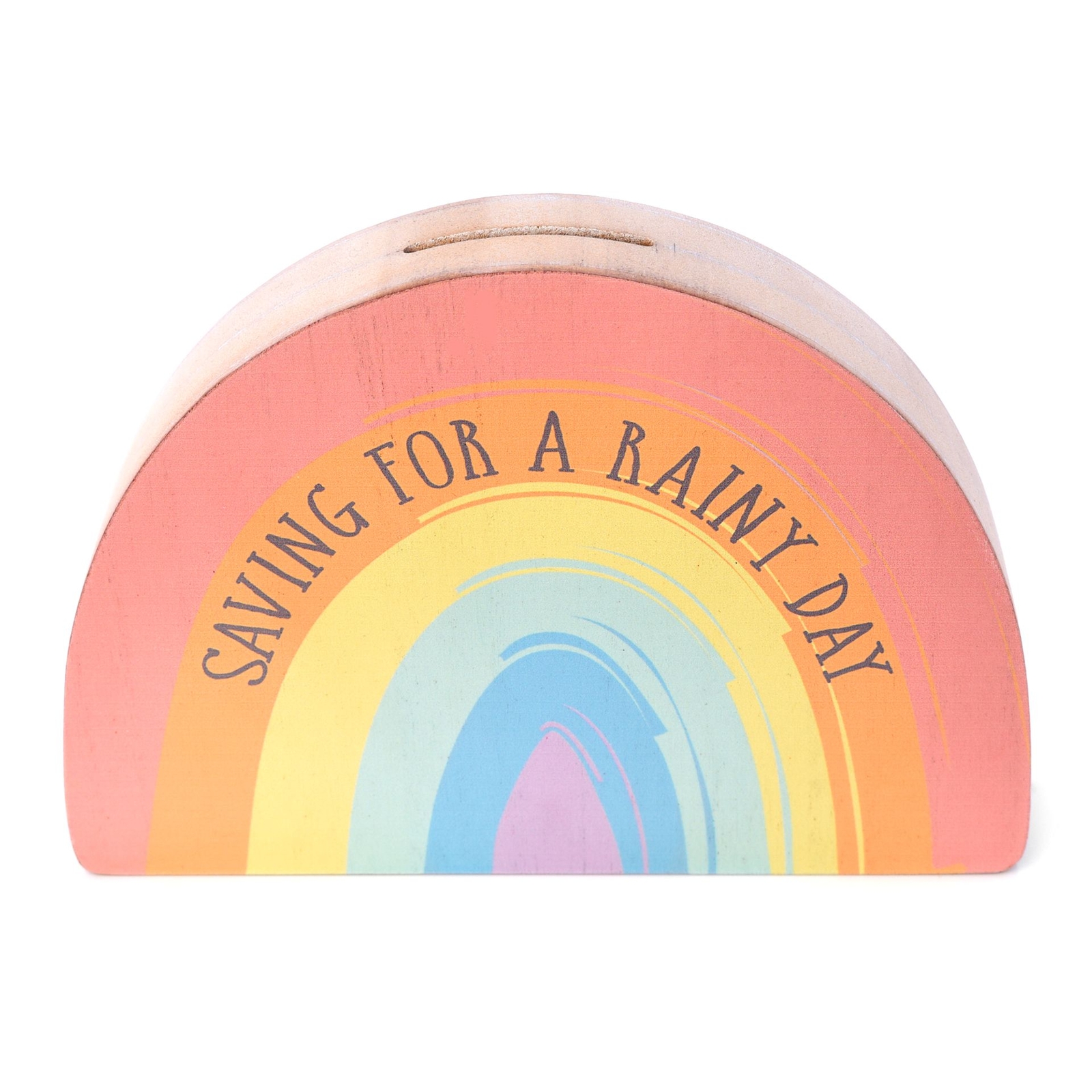 Petit Cheri Rainbow Shape Money Box ""Saving For a Rainy Day""