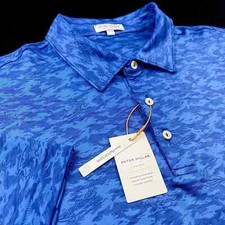 Peter Millar Crown Sport Summer Comfort Camo Shark Attack Polo Shirt XL