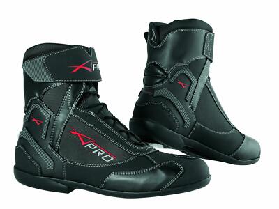 Winter Motorrad Motorrad Atmungsaktive Wasserdichte Leder Stiefel A-PRO Schwarz 40