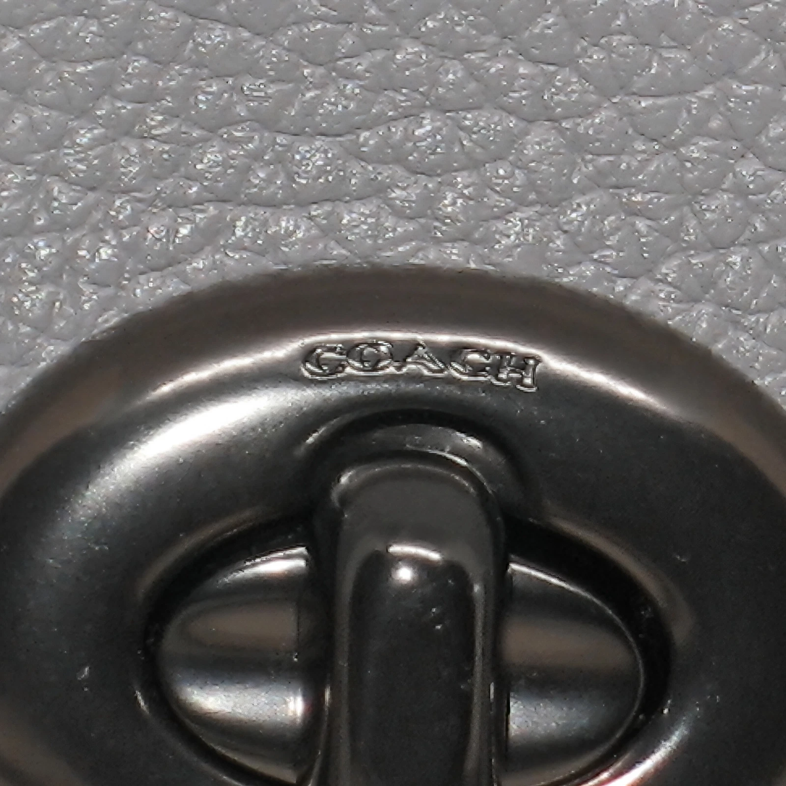 Borsa donna Coach Crosstown tracolla grigio pelle ciottoli 1494 interno scamosciato