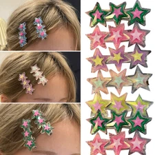 Sweet Flash Star Hairpins Duckbill Clip Hairclip Fashion Women Girls Headwear