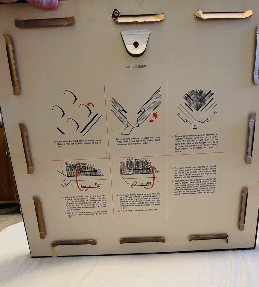 1971 Gatorade NFL Helmet Caps With Rare Mounting Board eBay