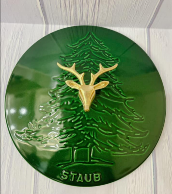 NEW Golden Moose Elk Reindeer Lid Knob works on Le Creuset Staub