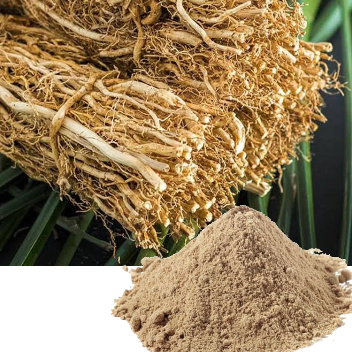 Vetiver Roots Powder Organic All Natural Khas Skin Hair care Aromatic  Herbal