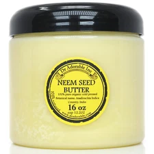 NEEM SEED BUTTER PURE UNREFINED ORGANIC COLD PRESSED NATURAL 2 OZ UP TO 12 LB