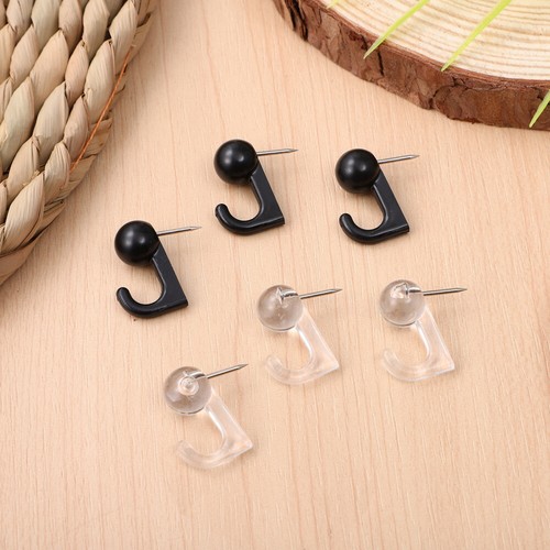 100 Pcs Thumbtack Hook Photo Tacks Plastic Push Pin Hangers Poster - Picture 4 of 11