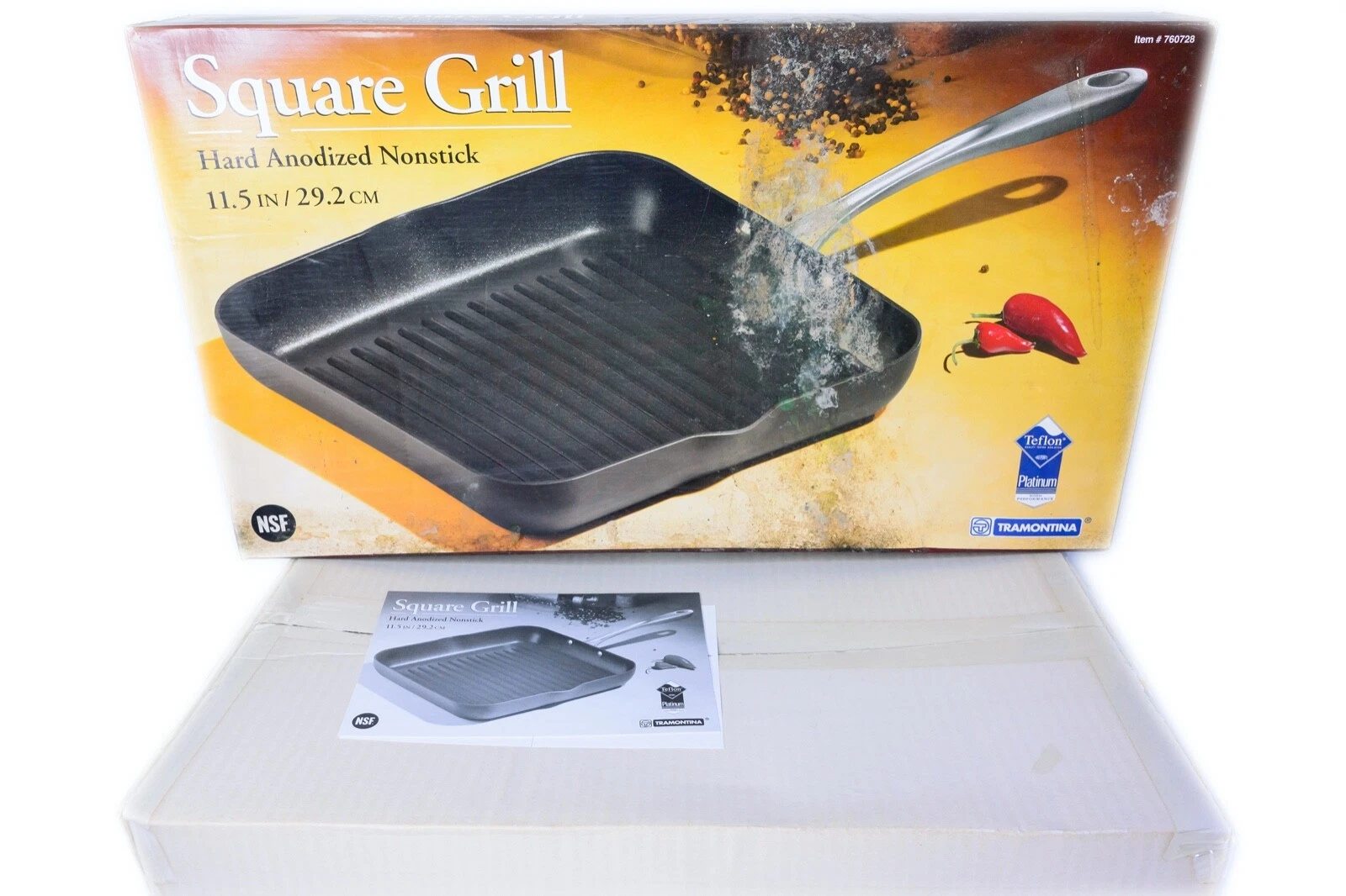 Tramontina Black Square Grill Non Stick Coating NSF Compliant Cookware