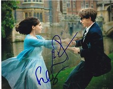 EDDIE REDMAYNE & FELICITY JONES SIGNED 8X10 PHOTO THEORY OF EVERYTHING COA F