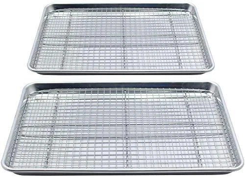 Baking Sheet With Wire Rack 19 X 13 Twin Pack W/ Baking Pan Oven