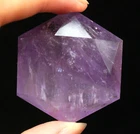 49g PENDANT Amethyst QUARTZ CRYSTAL Hexagon Star of David