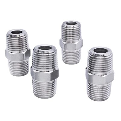 #ad High Pressure 1 8quot; 1 4quot; 3 8quot; 1 2quot; BSPT NPT Male Hex Nipple Stainless Connector $1.49