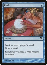 Peek 1x  MtG Tenth Edition 10th SP/NM