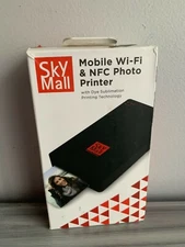 SkyMall Mobile Wi-Fi & NFC Photo Printer (SKMPB) New In BOX Black