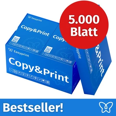 Easyprint Druckerpapier A4 5000 Blatt Hochweiß CIE 160 PEFC - Bild 1 von 2