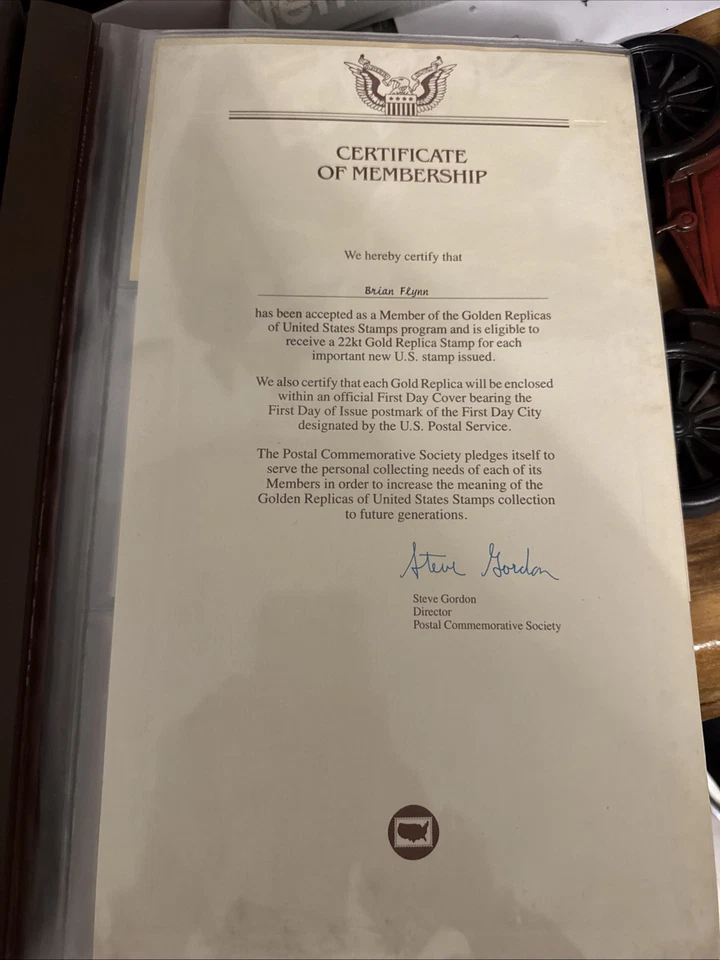 Réplicas douradas de selos dos Estados Unidos em ouro 22K - Imagem 2 de 4