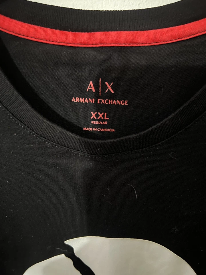ARMANI EXCHANGE A|X Men Regular Fit Logo Crewneck Cotton Graphic Tee New - Image 3 of 4