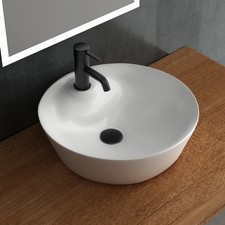 Alpenberger Waschbecken Aufsatzwaschbecken Rund Keramik Waschtisch Badezimmer