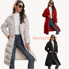 Winter Hooded Women's Cotton-padded Women's Medium and Long Slim-fit Warm Jacket
