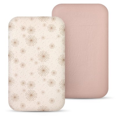 lulumoon Muslin Bassinet Sheets Baby: Cotton Bedside Sleeper Bassinet Sheets Fit