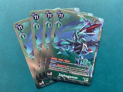 Zephagamon EX11-035 Playset Dawn of Liberator Digimon Card Game x4