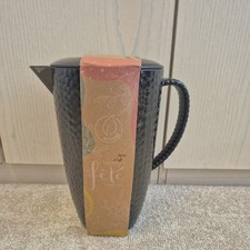 Image of Cambridge Fete Serving Jug Diamond Design Easy Store Pitcher BPA Free Black