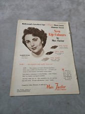 TBOOK32 MAGAZINE ADVERT 12X9" MAX FACTOR HOLLYWOOD - ELIZABETH TAYLOR