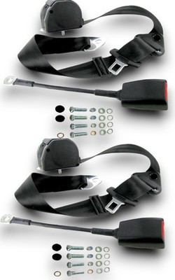 Safety Belt Strap Dreipunkt 30 cm Black for Jaguar E-Type, XK, XS Set