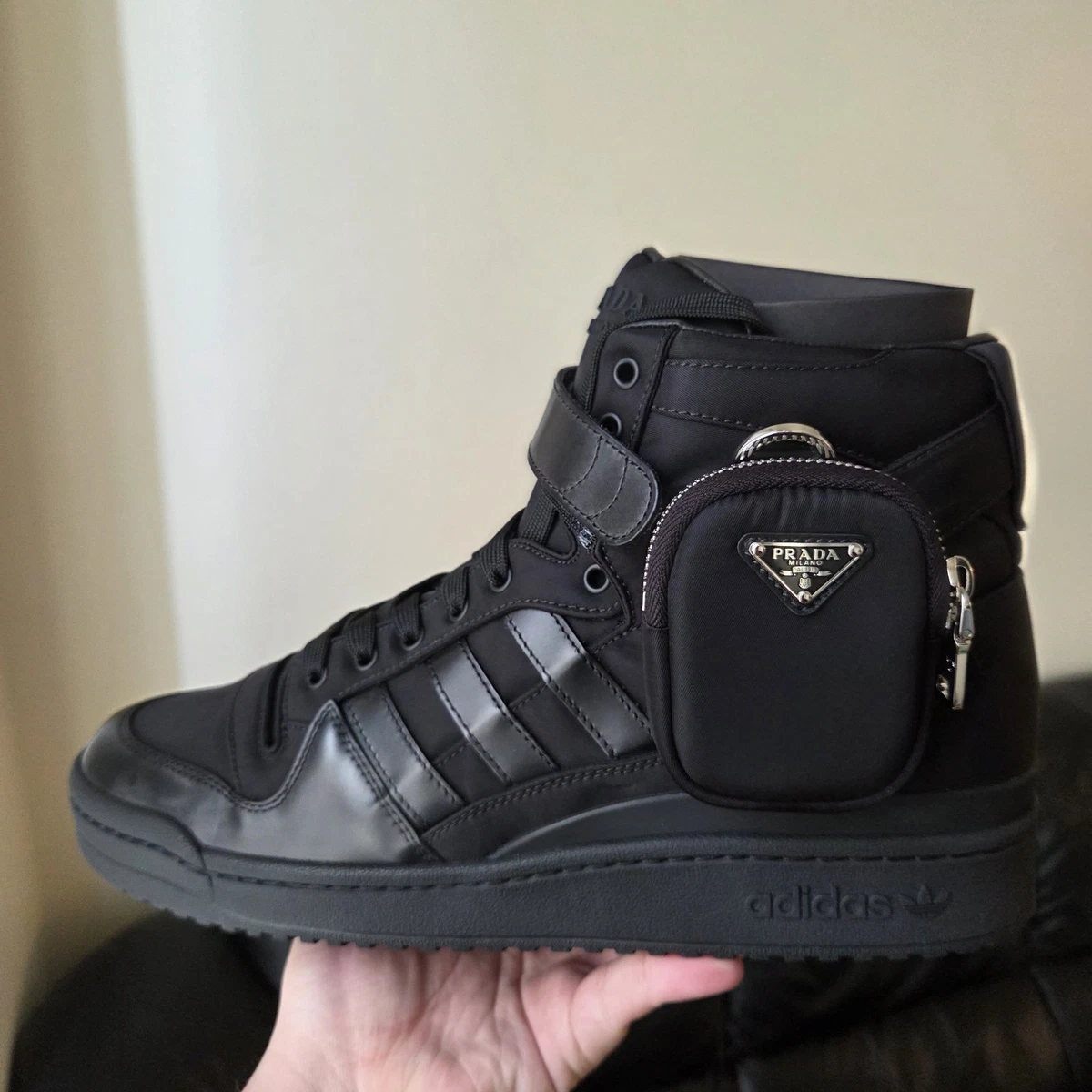adidas Prada x Forum High Core Black for Sale | Authenticity