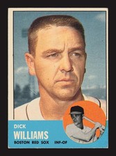 Dick Williams 1963 Topps #328 TYW7 surface issue