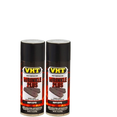 VHT Paint VHTSP201 (2-PACK); Wrinkle Plus 11oz Aerosol Black 350°F Intermittent