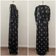 ASOS Maternity City Maxi Tea Dress Women's Size 16 Black Floral Feminine NWT